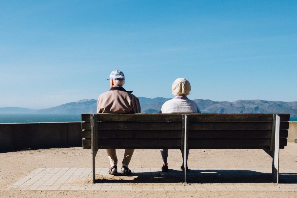 Couple on a bench